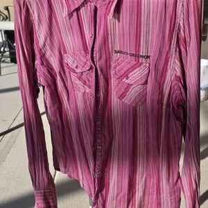 Harley-Davidson Pink Striped Blouse